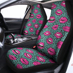 Purple Lips Pattern Print Universal Fit Car Seat Covers