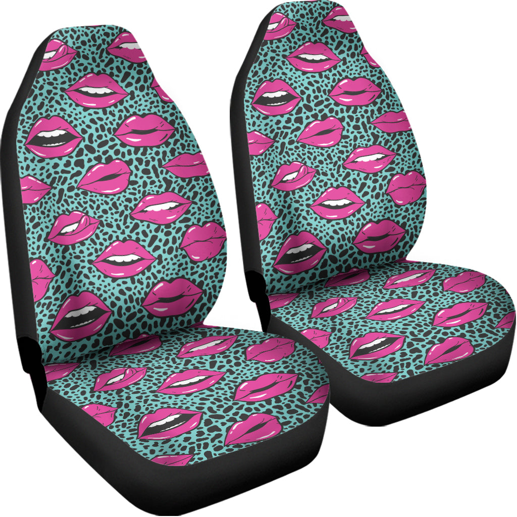 Purple Lips Pattern Print Universal Fit Car Seat Covers