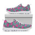 Purple Lips Pattern Print White Running Shoes