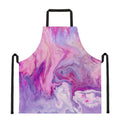 Purple Liquid Marble Print Apron