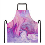 Purple Liquid Marble Print Apron