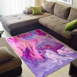 Purple Liquid Marble Print Area Rug GearFrost