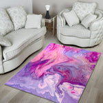 Purple Liquid Marble Print Area Rug GearFrost