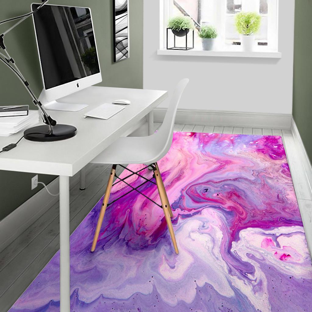 Purple Liquid Marble Print Area Rug GearFrost