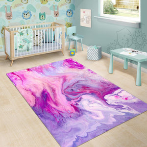 Purple Liquid Marble Print Area Rug GearFrost