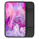 Purple Liquid Marble Print Car Center Console Cover
