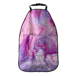Purple Liquid Marble Print Car Seat Organizers