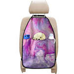 Purple Liquid Marble Print Car Seat Organizers