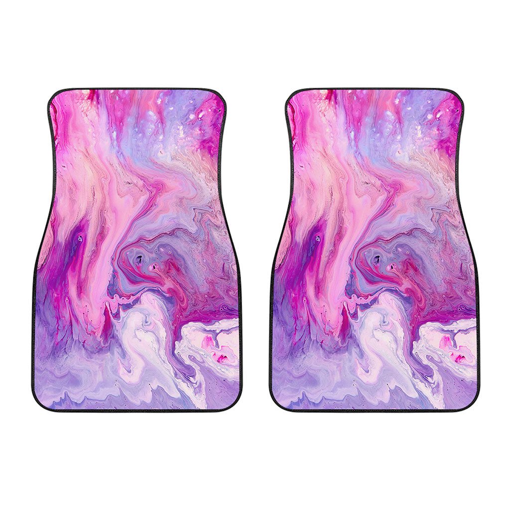 Purple Liquid Marble Print Front Car Floor Mats