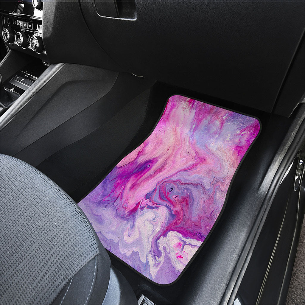 Purple Liquid Marble Print Front Car Floor Mats