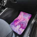 Purple Liquid Marble Print Front Car Floor Mats