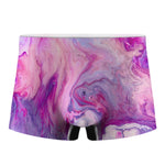 Purple Liquid Marble Print Men's Boxer Briefs