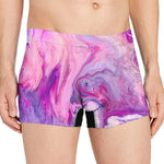 Purple Liquid Marble Print Men's Boxer Briefs