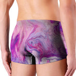 Purple Liquid Marble Print Men's Boxer Briefs