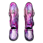 Purple Liquid Marble Print Muay Thai Shin Guard