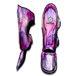 Purple Liquid Marble Print Muay Thai Shin Guard