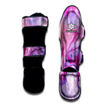 Purple Liquid Marble Print Muay Thai Shin Guard