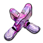 Purple Liquid Marble Print Muay Thai Shin Guard