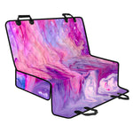 Purple Liquid Marble Print Pet Car Back Seat Cover