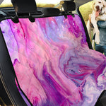 Purple Liquid Marble Print Pet Car Back Seat Cover