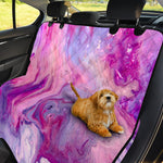 Purple Liquid Marble Print Pet Car Back Seat Cover