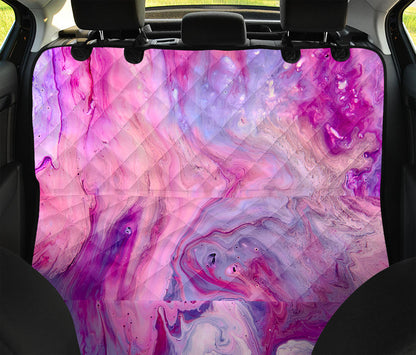 Purple Liquid Marble Print Pet Car Back Seat Cover