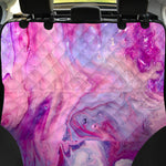 Purple Liquid Marble Print Pet Car Back Seat Cover
