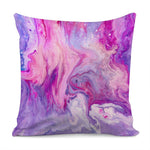 Purple Liquid Marble Print Pillow Cover