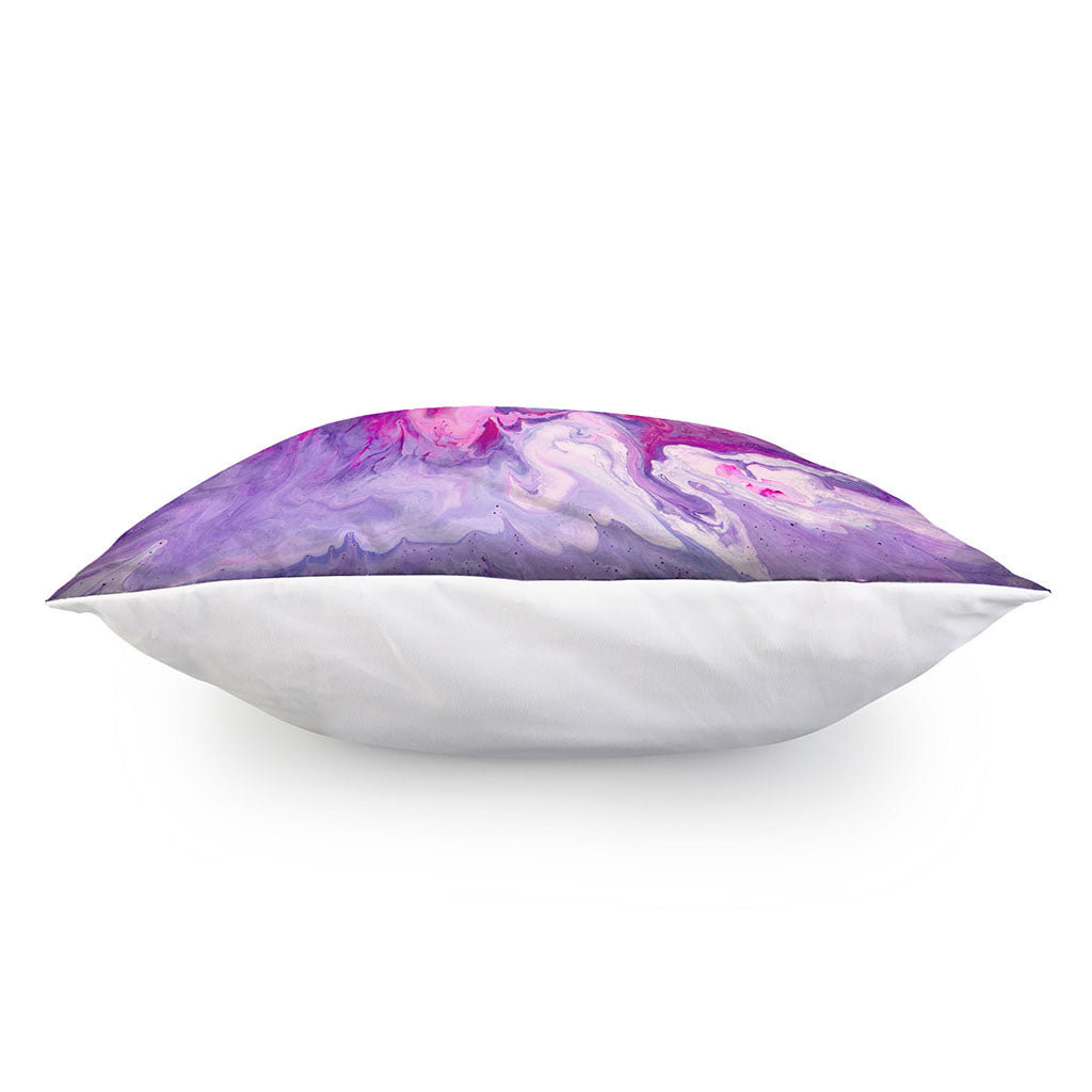 Purple Liquid Marble Print Pillow Cover