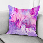 Purple Liquid Marble Print Pillow Cover