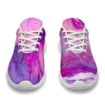 Purple Liquid Marble Print Sport Shoes GearFrost