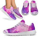 Purple Liquid Marble Print Sport Shoes GearFrost