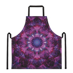 Purple Mandala Flower Print Apron