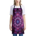 Purple Mandala Flower Print Apron