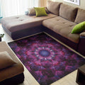 Purple Mandala Flower Print Floor Mat