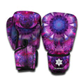 Purple Mandala Flower Print Boxing Gloves