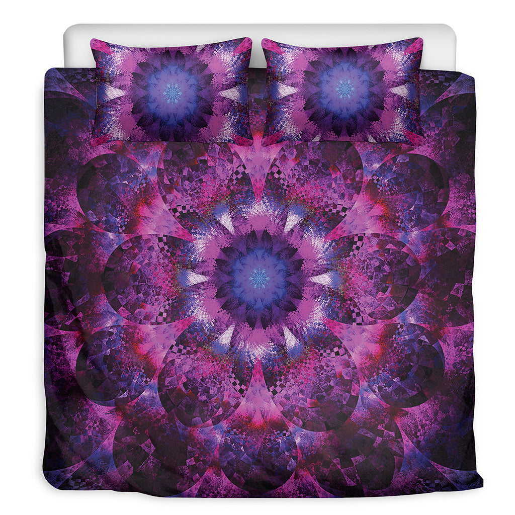 Purple Mandala Flower Print Duvet Cover Bedding Set