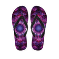 Purple Mandala Flower Print Flip Flops