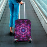 Purple Mandala Flower Print Luggage Cover