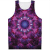 Purple Mandala Flower Print Men's Tank Top