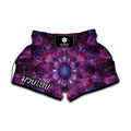 Purple Mandala Flower Print Muay Thai Boxing Shorts