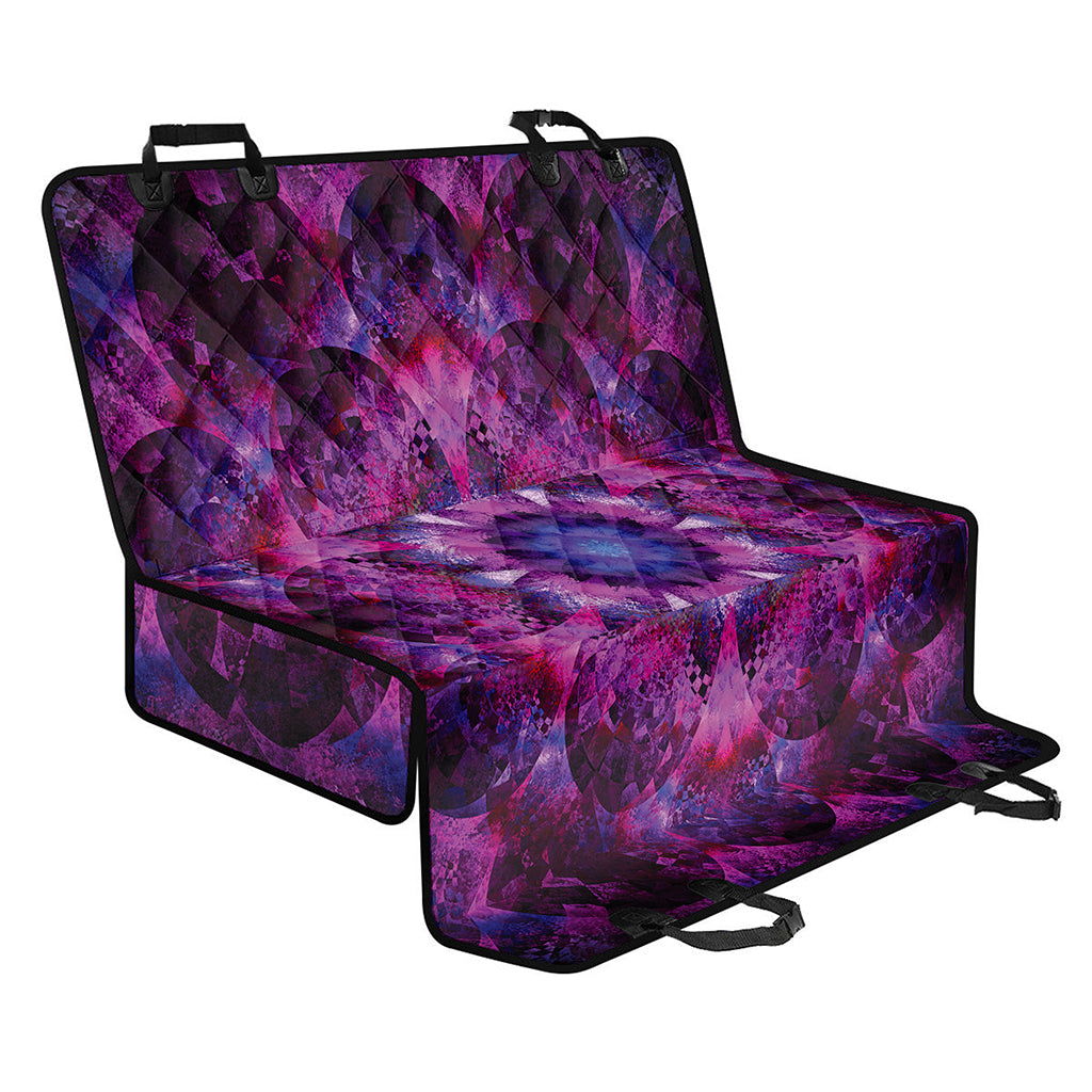 Purple Mandala Flower Print Pet Car Back Seat Cover