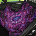 Purple Mandala Flower Print Pet Car Back Seat Cover