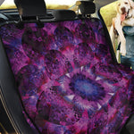 Purple Mandala Flower Print Pet Car Back Seat Cover