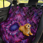 Purple Mandala Flower Print Pet Car Back Seat Cover