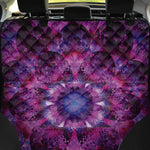 Purple Mandala Flower Print Pet Car Back Seat Cover