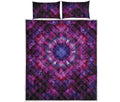 Purple Mandala Flower Print Quilt Bed Set
