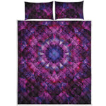 Purple Mandala Flower Print Quilt Bed Set