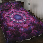 Purple Mandala Flower Print Quilt Bed Set