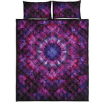 Purple Mandala Flower Print Quilt Bed Set